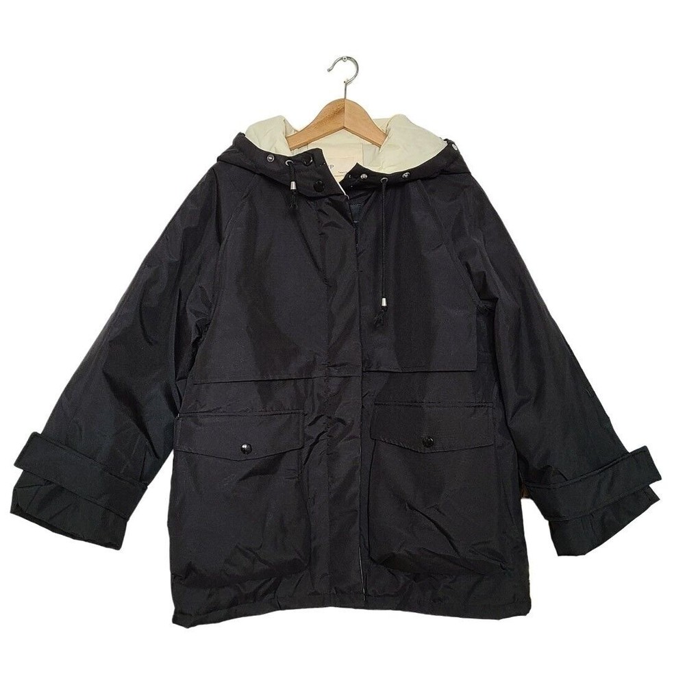 NAP Hooded Drawstring Duck Down Parka Women Large - Picture 2 of 11